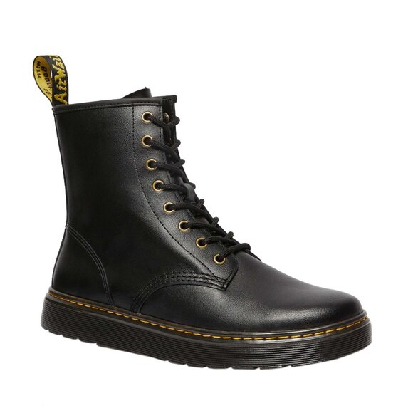 Dr. Martens Shoes - Dr. Martens Black Leather "Zavala" Lace-up/Military/Combat Boot (EU 38/US 7)